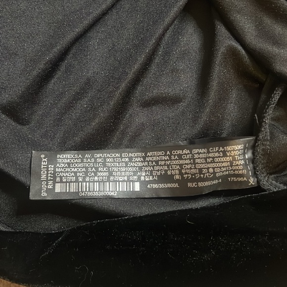 Zara Velvet Button Long Sleeve Shoulder Pad Dress - Picture 9 of 14